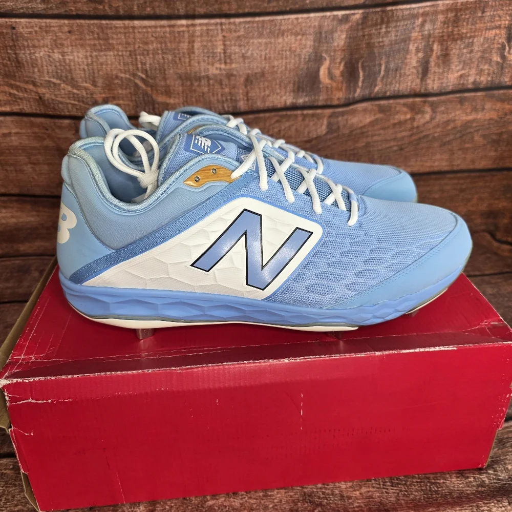 New Balance Men's 3000v4 Metal Baseball Cleats Size 16 Blue/White NIB